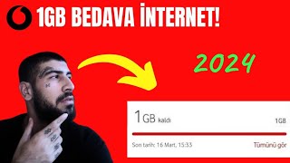 VODAFONE BEDAVA 1GB İNTERNET 2024  YENİ KAMPANYA [upl. by Ocram14]