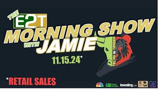 The E2T Morning Show w Jamie  Trading Options as a Seller  111524 [upl. by Garges]