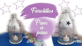 CÓMO CREAR FAROLILLOS RECICLANDO BOTELLAS DE PLÁSTICO  RECICLAJE CREATIVO [upl. by Schonthal757]