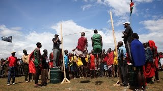 Maasaiwarrior style high jump in Africa [upl. by Bergin186]