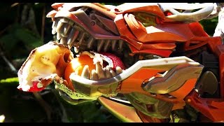 GIANT Robot Dinosaur Transformer Toy Grimlock Chomp and Stomp  Transformer Toys [upl. by Nnyleitak245]