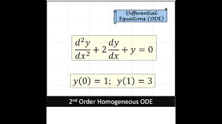 DIFFERENTIAL EQUATIONS 2nd Order Homogeneous Differential Equation with Initial Conditions [upl. by Madai]