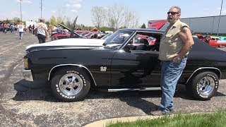 SIMPLE TRICK to Smoking Tires 1971 Chevy Chevelle SS  J C Whitney car Show [upl. by Ibloc]