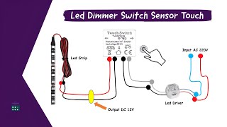 12V Led Dimmer Switch Sensor Touch Ajustable Capacitive Brightness led lightning sensor electric [upl. by Primrose819]