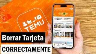 Como QUITAR mi TARJETA en TEMU 💳 Tutorial paso a paso [upl. by Susannah]