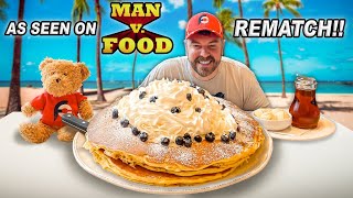 Rematching MAC 247’s Man vs Food Pancake Challenge That Humbled Me in Honolulu Hawaii [upl. by Gahan546]