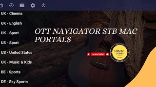 OTT NAVIGATOR STB MAC PORTALS  STBEMU CODES [upl. by Bahner735]