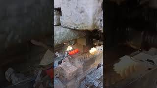 Corrugated iron column forging process [upl. by Acirre]