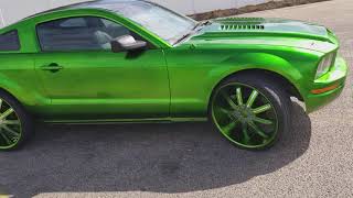 True Gritt Customs mustang green chrome paint job [upl. by Klimesh]