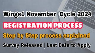 WINGS1 NOVEMBER 2024 REGISTRATION SURVEY FORM RELEASED  how to register wings1 t13 wings1 [upl. by Laumas451]