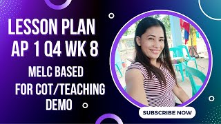 BANGHAY ARALIN SA ARALING PANLIPUNAN 1 QUARTER 4 WEEK 8SAMPLE LESSON PLAN FOR COT amp DEMO TEACHING [upl. by Andre]