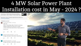 04 MW SOLAR POWER PLANT INSTALLATION COST IN MAY  2024  CURRENT GENERATION [upl. by Euqenimod]