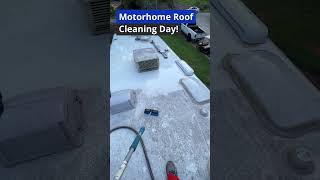 Cleaning RV Roof winnebago rvlife motorhome camping [upl. by Assirhc498]