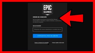 ✅ERROR DE CONEXION EPIC GAMES [upl. by Stortz]