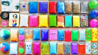 Making Slime with Bags  Crunchy Slime with Makeup amp Things [upl. by Mcgrath]