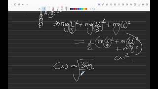 A light rod carries three equal masses A B and C as shown in the figure What will be the velocity [upl. by Engis]