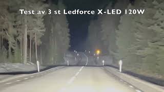 Ledforce XLED 120W Extraljus  3 st monterade på testbil [upl. by Franciscka820]