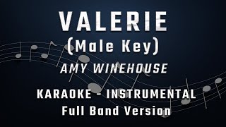 VALERIE  MALE KEY  FULL BAND KARAOKE  INSTRUMENTAL  AMY WINEHOUSE [upl. by Yekram681]