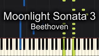 Moonlight Sonata 3rd Movement Beethoven Piano 50 SPEED [upl. by Notyalk]