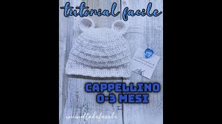 cappellino al uncinetto facile [upl. by Ecarg386]