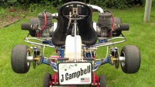 270cc dual engine kart fast at race track not driftingn donut burning Gixxer [upl. by Aoh]