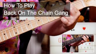 Back On The Chain Gang by The Pretenders  Bass Cover with Tabs PlayAlong [upl. by Raama]