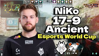 CS2 POV G2 NiKo 179 vs Virtuspro Ancient  Esports World Cup 2024 [upl. by Aneles]