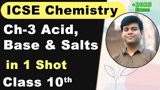 Ch3 Study of Acids Bases and Salts  ICSE Class 10th Chemistry [upl. by Ellecrad]