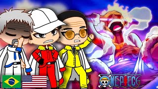 One Piece Marines React to Luffy 5 Gear Joy Boy  others edits 🇧🇷🇺🇸 Gacha Club One Piece №3 [upl. by Nitsur]