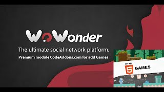 Premium Module Add your any Game or App WoWonder  The Ultimate PHP Social Network Platform [upl. by Millian]