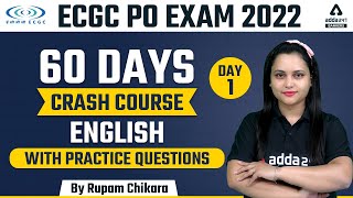 ECGC PO EXAM 2022 Notification  English  60 Days Crash Course 1  By Rupam Chikara [upl. by Blainey922]