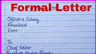 Formal Letter writing in english  write a letter to editor for frequent breakdown of electricity [upl. by Nahtnamas]