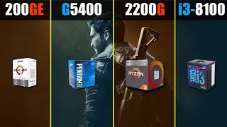 Athlon 200GE vs Ryzen 3 2200G vs Pentium G5400 vs i3 8100 [upl. by Ayela]