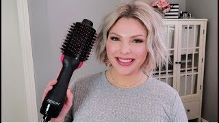 REVLON OneStep Volumizer Hair Dryer amp Styler  SHORT HAIR REVIEW  DEMO [upl. by Nos]