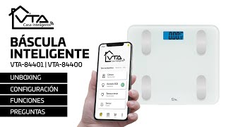 Báscula INTELIGENTE digital recargable  UNBOXING CONFIGURACIÓN FUNCIONES  Bodyscale 84401  84400 [upl. by Annawit512]