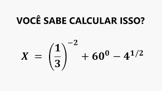 Expoente NEGATIVO FRACIONÁRIO e IGUAL A ZERO  Matemática [upl. by Akinihs]