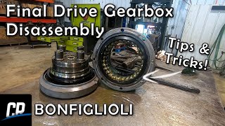 Final Drive Motor Gearbox Disassembly  Case New Holland GEHL Mustang [upl. by Wamsley]