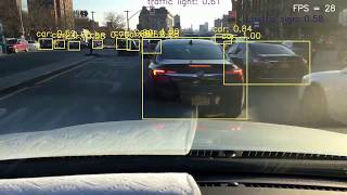 Object Detection with MobileNetSSD DEMO trained on BDD100K Dataset [upl. by Aciraa]