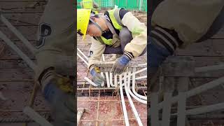 Embedding floor slab conduit construction process [upl. by Rriocard]