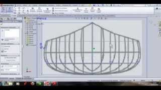 tutorial de la construccion de una canoa en SolidWorks [upl. by Remde822]