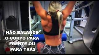 DICAS PARA EXERCÃCIO PUXADOR COSTAS POR RENATA MUGGIATI CAMPEÃƒ BRASILEIRA BODY FITNESS [upl. by Nelyahs]