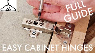 EASILY Install Concealed Hinges  Comprehensive Guide  Euro Hinge  Cabinet Hinge  Vid135 [upl. by Shanney353]