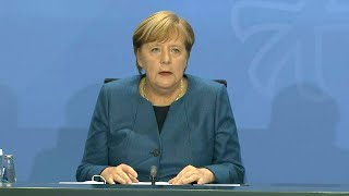 Merkel fordert in CoronaPandemie quotnationale Kraftanstrengungquot  AFP [upl. by Zebedee821]