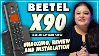 Beetel x90 cordless phone 24Ghz with Caller ID  Unboxing amp Setup [upl. by Landrum]