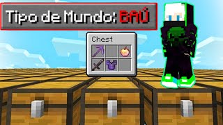 MINECRAFT  O MUNDO é FEITO BAÚS com ITENS ALEATÓRIOS [upl. by Esinahs]