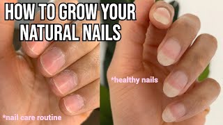 HOW TO GROW NAILS FAST  tips for healthy strong natural nails 2024 [upl. by Cully]