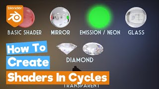 Blender Tutorial How to make GlassDiamondTransparent Shaders for Beginners [upl. by Notxarb674]