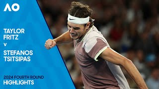 Taylor Fritz v Stefanos Tsitsipas Highlights  Australian Open 2024 Fourth Round [upl. by Ellened]