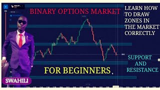 How to Draw Zones Correctly In The Binary Options Market  For Beginners  SWAHILI [upl. by Riegel402]