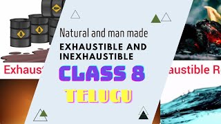 exhaustible and inexhaustible natural resourcesclass 8 telugu science trending physics [upl. by Ynohtnakram790]